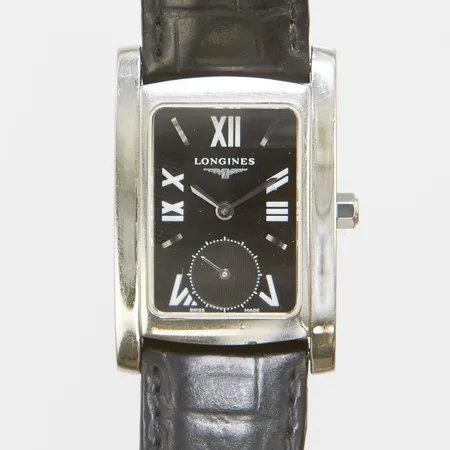 Damur Longines Dolce Vita stål quartz 22,3mm ref: L5.502.4 snr: 29953228 repigt glas slitet läderband bygelspänne inga tillbehör