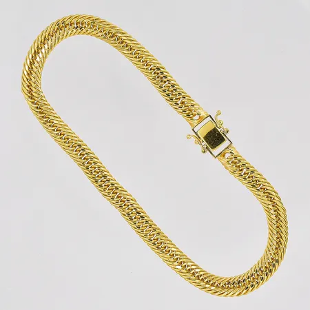 Armband, 18cm, bredd 4,8mm, ihålig, 18K Vikt: 5,2 g