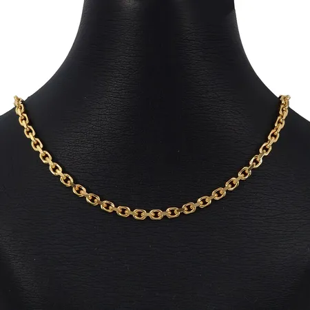 Halskedja Ankarlänk, 18K guld, Balestra Italien, S&Co, svensk kontrollstämpel, längd knäppt 50,0 cm, bredd 4 mm, fint skick  Vikt: 39,7 g