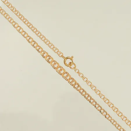 Halsband doserad bismarck 42cm bredd 3-4,5mm, 18K Vikt: 5 g