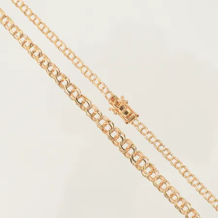 Kedja doserad Bismarck 42cm bredd 3-5mm 18K Vikt: 8 g