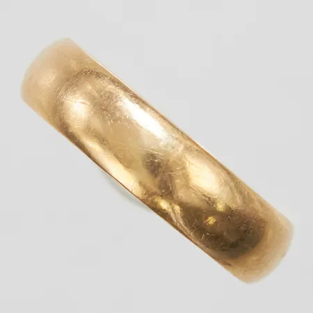 Ring slät, stl20¾, bredd 5,5mm, repig, 18K Vikt: 6,3 g