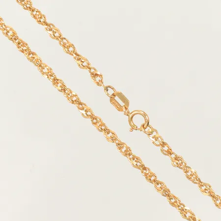 Halskedja singapore 42cm bredd 2mm, 18K 4,1g Vikt: 4,1 g