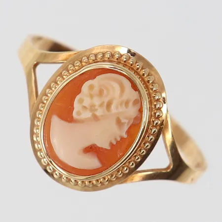 Ring Camé, stl 17½, bredd ca 1,5-13mm, 14K Vikt: 1,3 g