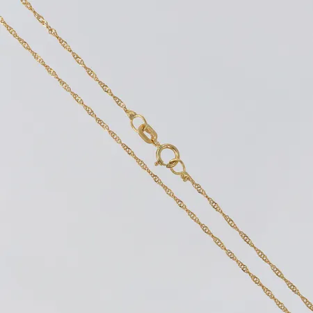 Kedja Singapore, längd 41cm, bredd ca 1mm, 18K Vikt: 1,1 g