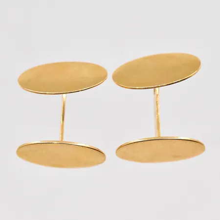 Ett par manschettknappar, ca 14x18,6mm, repiga, 18K Vikt: 9,3 g