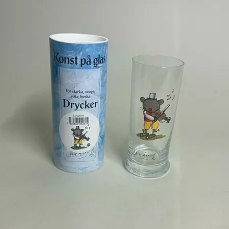 Lasse Åberg Longdrink glas nr 21 höjd 15,5cm, Ø6,5cm, glas, originalbox