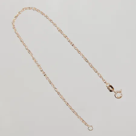 Armband Singapore 18cm, bredd 1,7mm, GHA, 18K,  Vikt: 1,3 g