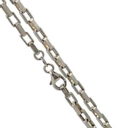 Halskedja 925/1000, Guldfynd/GHA, längd 44,5 cm, bredd 4 mm Vikt: 18,7 g