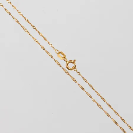 Kedja Singapore, längd: 43cm, bredd: 1,2mm, GHA, 18K Vikt: 1,2 g