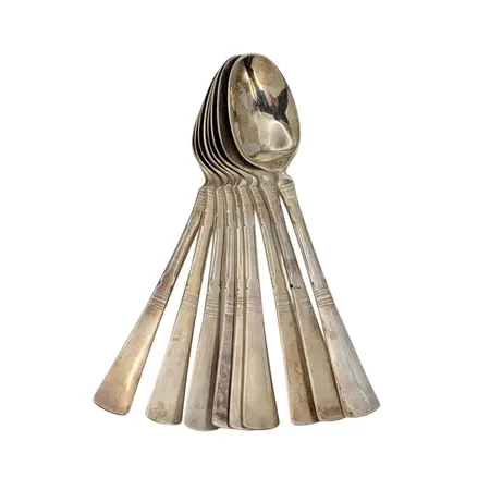 Kaffeskedar, 9 stycken, silver 830/1000, Norge, längd 11,5 cm, bruksmärken Vikt: 87,4 g