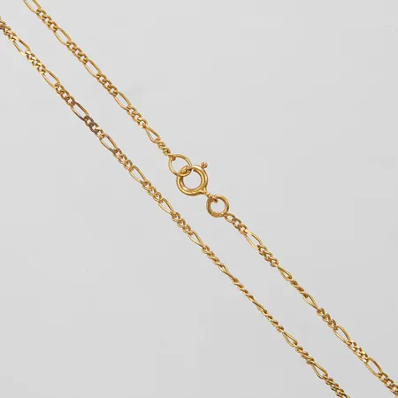 Kedja Figaro, längd: 56cm, bredd: 1,9mm, portugisiska stämplar, 19K Vikt: 5,4 g