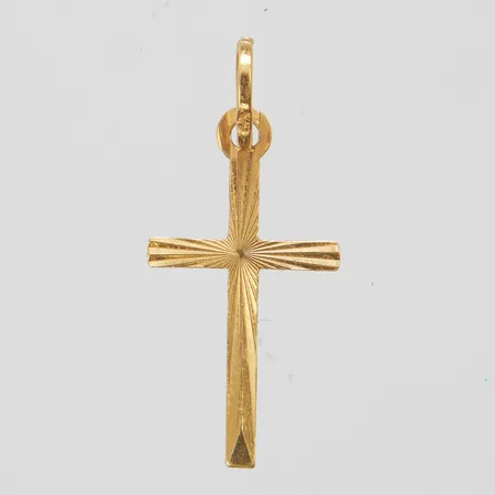 Hänge kors, 24x10,2mm, 18K Vikt: 0,4 g