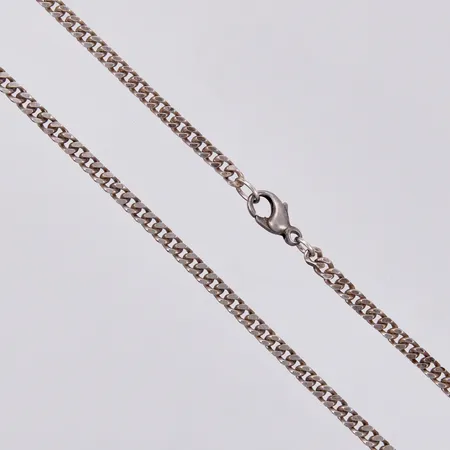 Kedja Pansar längd: ca 45cm bredd: ca 3,5mm 830/1000 silver  Vikt: 13,1 g