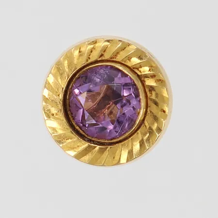 Udda örhänge med sten, ca 10x12mm, 18K Vikt: 1,5 g