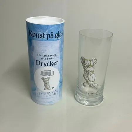 Lasse Åberg Longdrink glas nr 16 höjd 15,5cm, Ø6,5cm, glas, originalbox