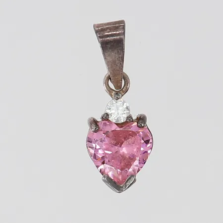 Hänge med stenar, 15x6,5mm ink ögla, Silver 925/1000. Vikt: 0,7 g