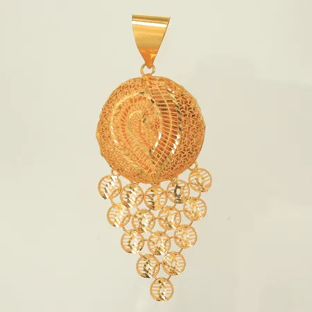 Hänge 90x35 mm exkl ögla, 21K 14,4g Vikt: 14,4 g