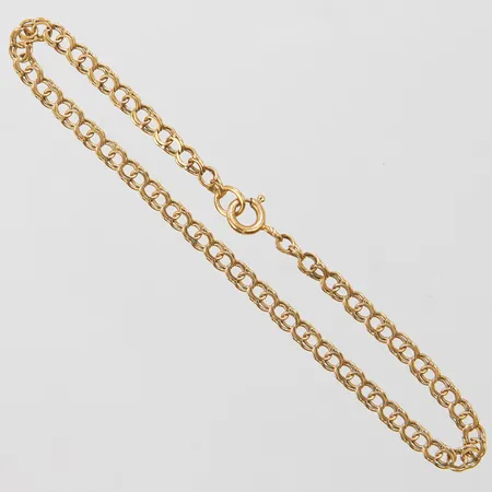 Armband Bismarck, längd: 19,5cm, bredd: 3,5mm, svenska stämplar, 18K Vikt: 3,5 g