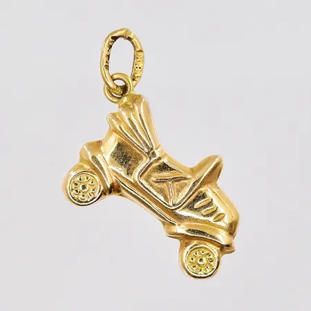 Hänge bil, 10x21mm inklusive ögla, ihålig, 18K Vikt: 0,8 g