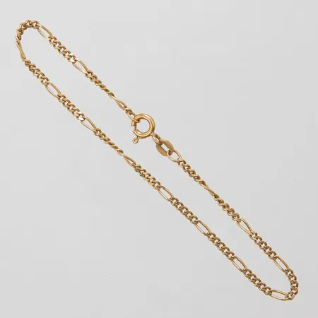 Armband Figaro, längd: 19,3cm, bredd: 2,1mm, svenska stämplar, 18K Vikt: 2,9 g