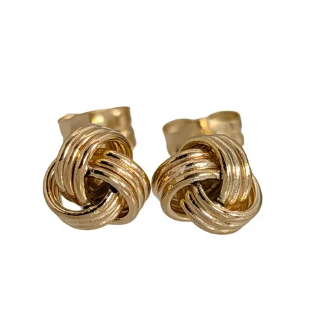Örhängen Knutar, 18K guld, storlek 6x6 mm, ett stift något krokigt, för övrigt i fint skick, olika ploppar Vikt: 0,8 g