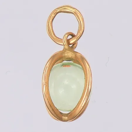 Hänge vit sten ca 13mm, 18K Vikt: 0,7 g