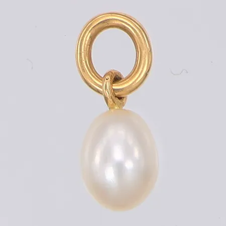 Hänge odlad sötvattenpärla ca 13mm, 18K Vikt: 0,5 g