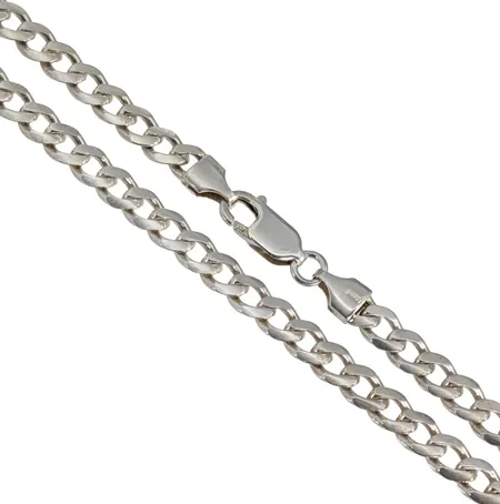 Halskedja Pansar, silver 925/1000, längd 45,5 cm, bredd 5 mm, tillverkarstämpel OSAB Vikt: 21 g