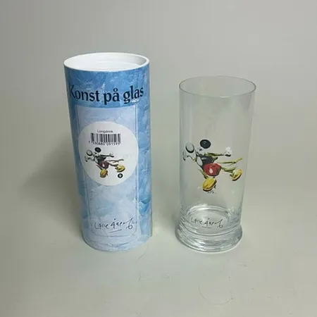 Lasse Åberg Longdrink glas nr 9 höjd 15,5cm, Ø6,5cm, glas, originalbox