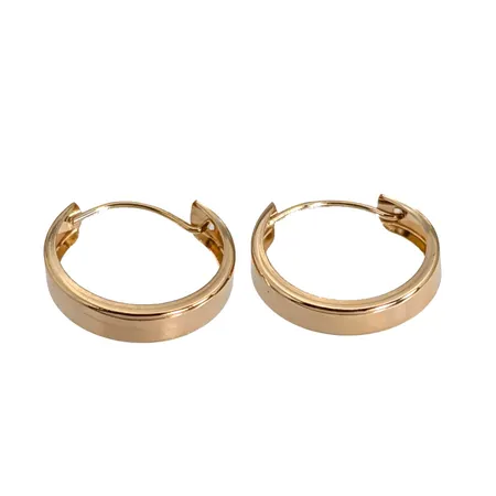 Örhängen Creoler, 18K guld, Guldfynd (GHA), diameter 13 mm, bredd 3 mm Vikt: 0,5 g