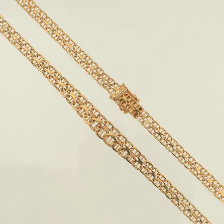 Halsband doserad X-länk med stav 41cm bredd 5-8mm, 18K Vikt: 15,1 g