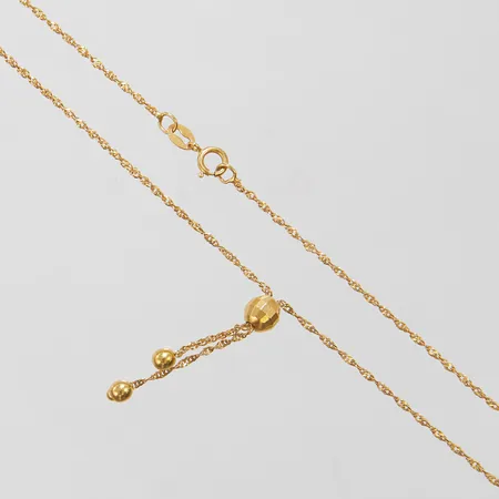 Collier med kläppar, längd: 43,2cm, bredd: 1,1mm, 18K Vikt: 1,9 g