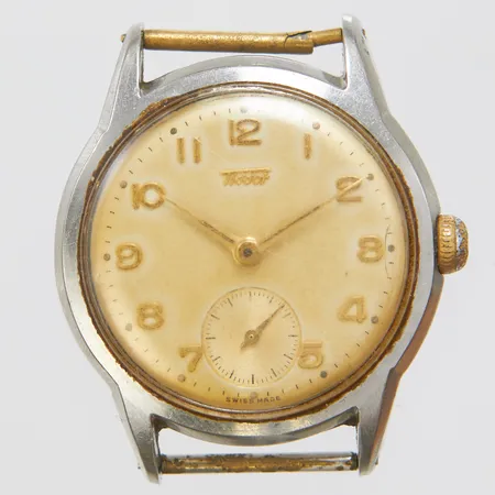Herrur Tissot stål manuell 34,6mm boettnr: 51031-51032 2 Cal. 27B-1, verknr: 3915292 skadad urtavla repigt glas inga tillbehör.