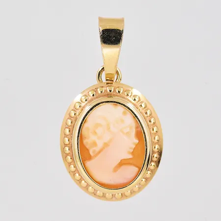 Hänge camé, 11x19mm inklusive ögla, 18K Vikt: 0,8 g