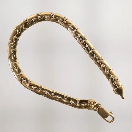 Armband längd 18,5cm bredd 6mm 18k 8,7g Vikt: 8,7 g