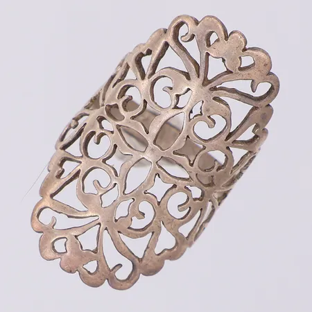 Ring genombrutet mönster stl 17, ca 33mm bred, Silver 925/1000 Vikt: 3,7 g