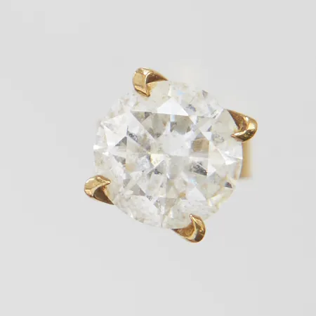 Udda örhänge med vit sten, Ø5mm, 9K Vikt: 0,4 g