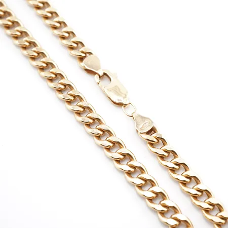 Halskedja, pansar, 50,5cm, bredd 6mm, 18k, fint skick Vikt: 24,5 g