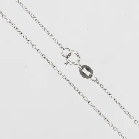 Kedja, Ankar, Italien, längd 45cm, bredd 1mm, bruksslitage, 925/1000 silver. Vikt: 1,3 g