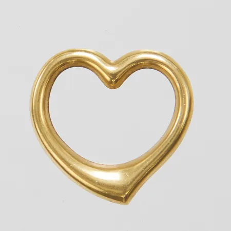 Hänge hjärta, 15,8x16,5mm, ostämplat, 18K Vikt: 0,6 g
