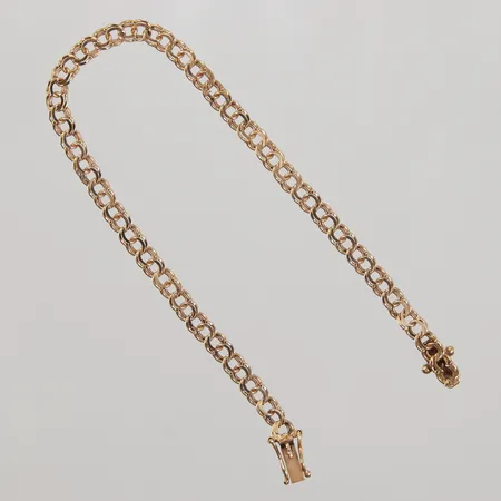 Armband Bismarck 18,2cm, bredd 4,1mm, defekt lås, 18K,  Vikt: 5,8 g