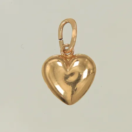 Hänge hjärta 13x8mm inklusive hängöglan, bucklig 18K Vikt: 0,4 g