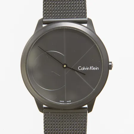 Herrur Calvin Klein Minimal stål quartz 40mm ref: K3M 514 stålband repigt glas