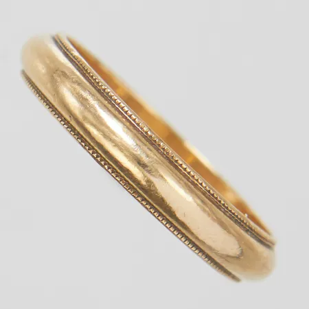 Ring med mönsterdekor, stl17¼, bredd 3,5mm, 14K Vikt: 2,9 g