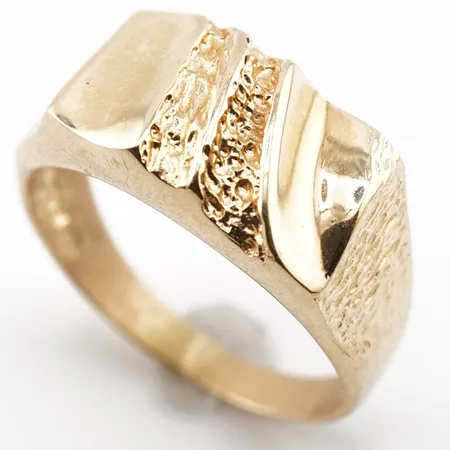 ring, stl 17½(55), bredd 8mm, 18k Vikt: 5 g