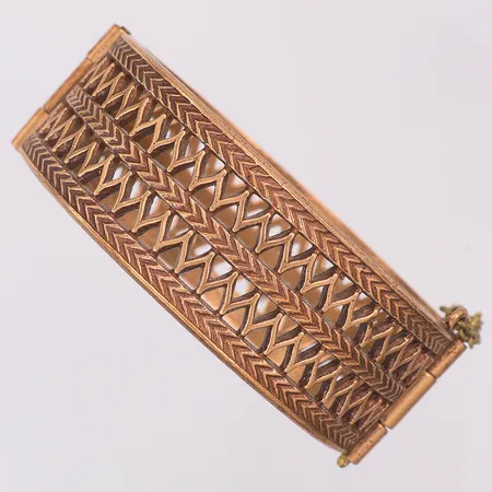 Armband Kalevala stelt öppningsbart 7,5cm x 6cm, ca 25,5mm bred, brons