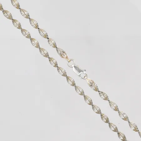 Kedja Singapore, 45cm, bredd 3,3mm, GHA, silver 925/1000 Vikt: 7,3 g