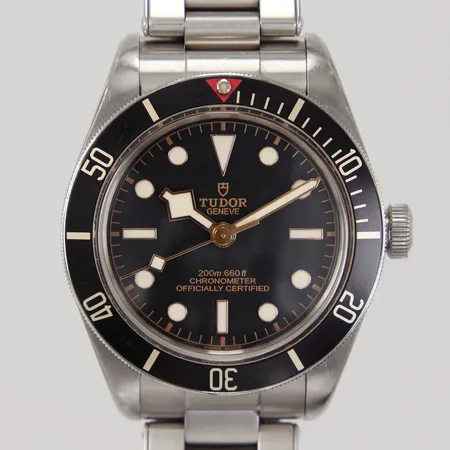 Herrur Tudor Black Bay 58, stål, automatisk, 39mm, ref: 79030N, serienummerr: I998872, safirglas, stållänk med viklås, total längd ca 17,5cm, bruksskick/repor, 3 extra länkbitar, certifikat 2019, box, ytterkartong