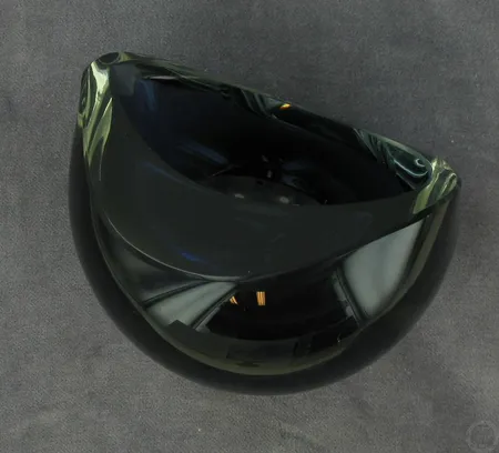 Taidelasi, signeeraus Kaj Franck Nuutajärvi Nötsjö-62 1912-1962 , "kanootti", koko 60x100mm